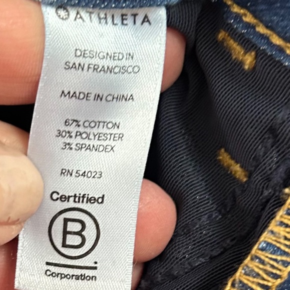 Athleta Sculptek Jeans Straight Leg Size 6 - Picture 6 of 9